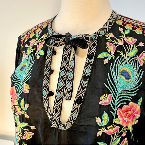 Johnny Was Embroidered Bohemian Blouse - Picture 12 of 12